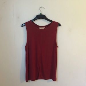 Loose, flowy, red tank LOFT